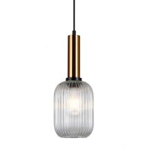 Antiola lampa wisząca mosiężna/przezroczysta 1x40W E27